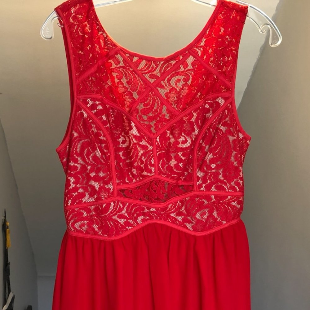 Ark&Co Short Red Lace Dress!